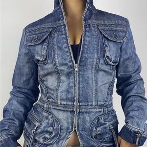 Banana Republic Dark Blue fitted Jean Jacket
